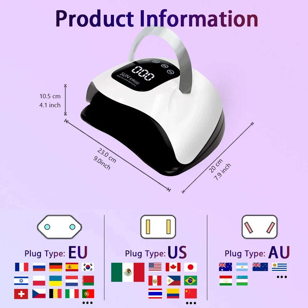 Types of plugs available with UV Nail Dryer